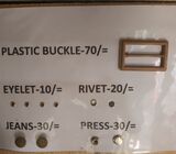 Press/jeans/covered buttons/buckle/eyelet/rivet